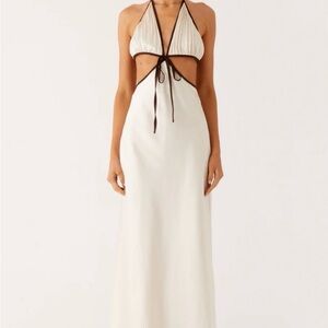 Peppermayo Cream and Black Backless Dress